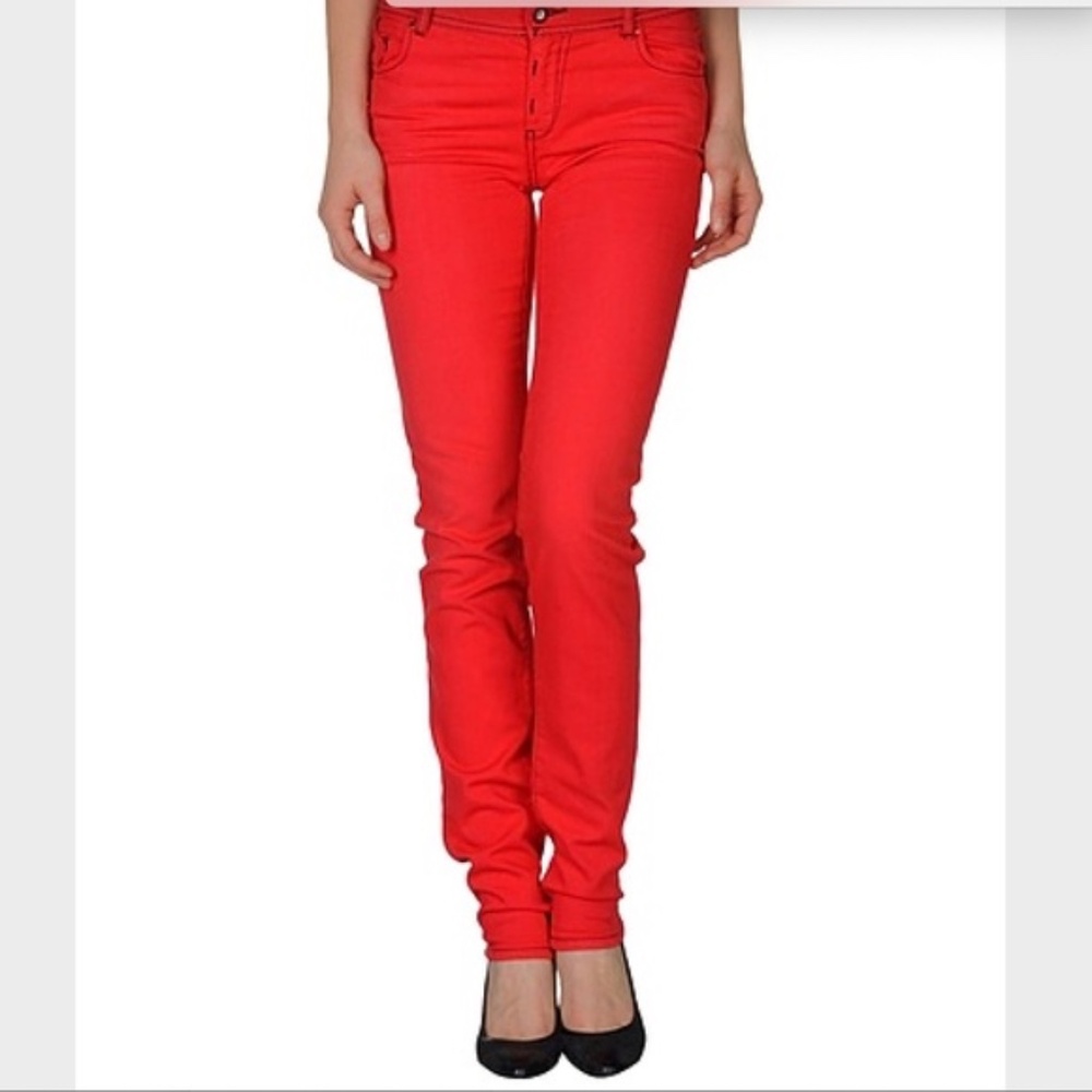 Womens Red ARMANI JEANS Denim Skinny 27